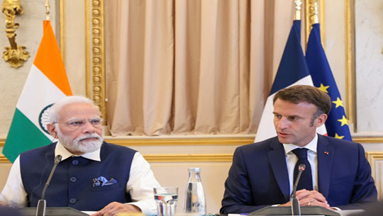 प्रधानमंत्री मोदी और फ्रांस के राष्ट्रपति मैक्रों के बीच वार्ता, यूक्रेन युद्ध के शीघ्र समाधान पर जोर